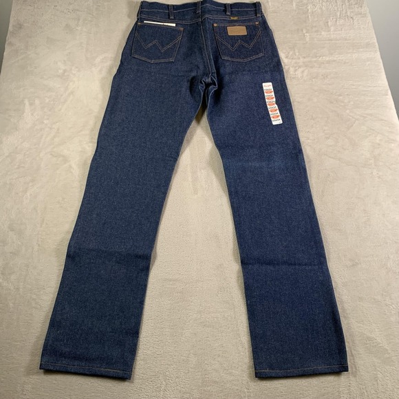 Vintage Wrangler 13MWZ Jeans Mens 33x34 Blue Cowboy Cut Original Fit Made in USA - Picture 1 of 11